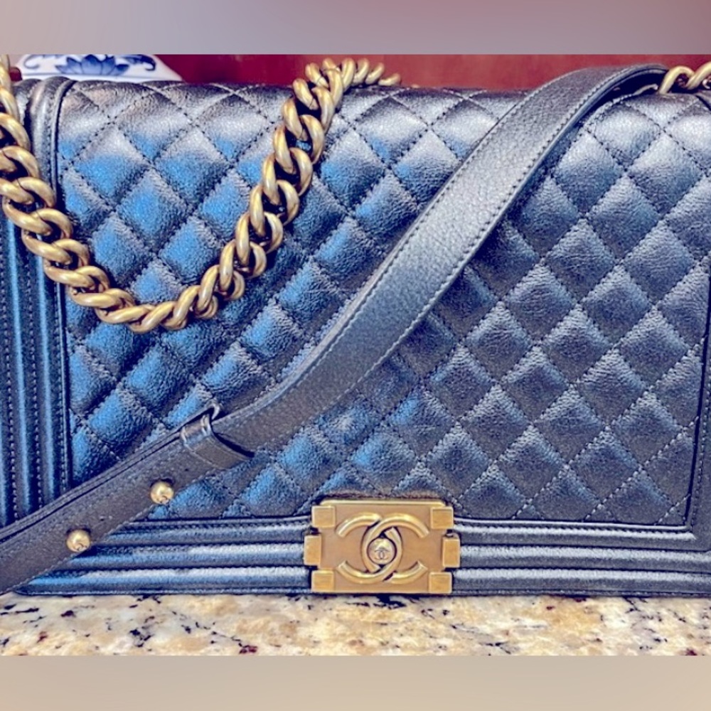 Chanel Le Boy Quilted Cavalier double stitch bag